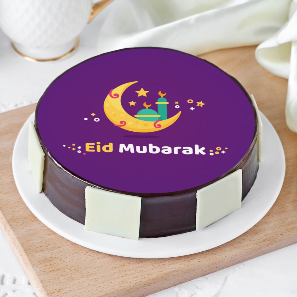 Buy Made4YouEid Mubarak Happy Eid - Edible Cupcake Toppers - Stand-up Wafer  Cake Decorations (12) Online at desertcartINDIA