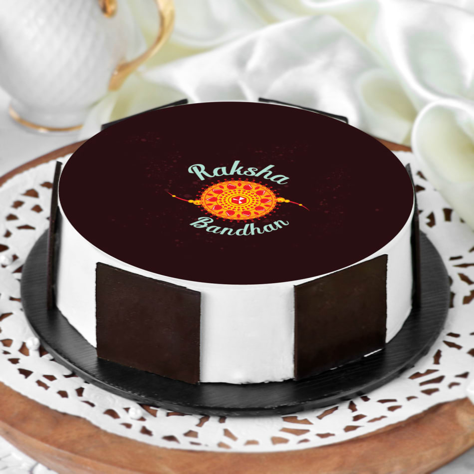 Raksha Bandhan Cake With Rakhi