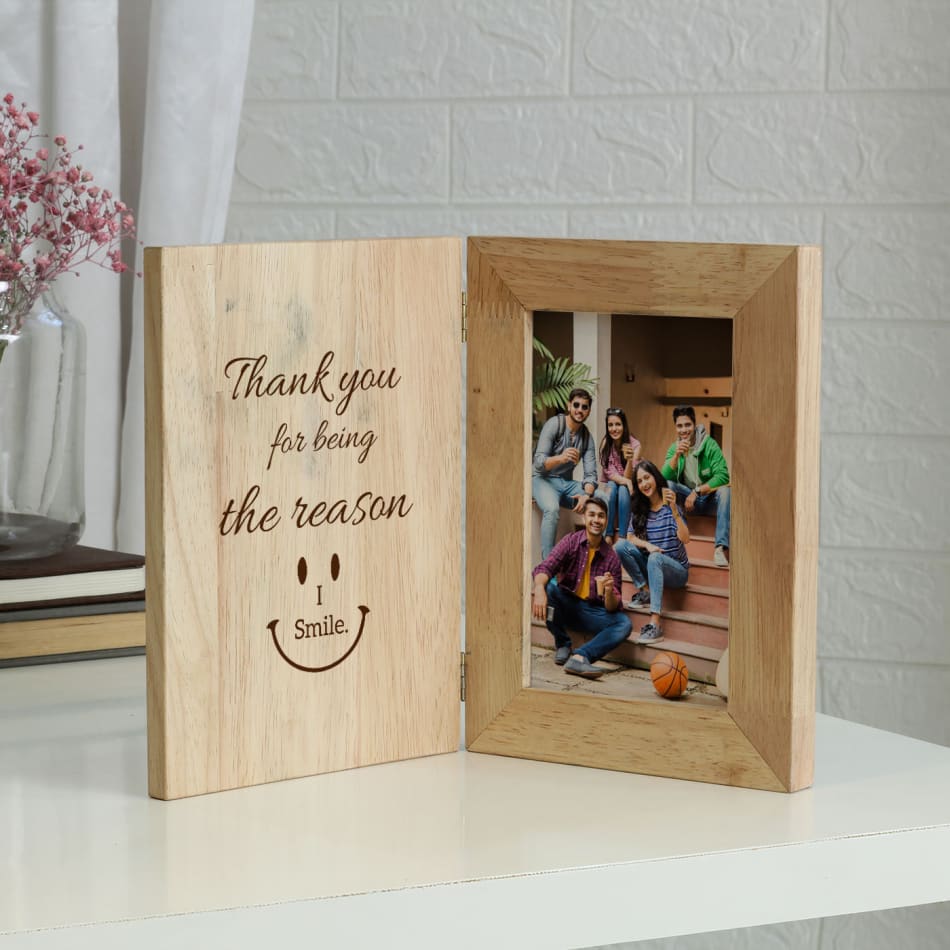 Landscape Frame Customized Wooden Photo Engraved Plaque | Buy Online|  Printmygift.in