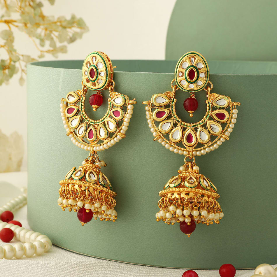 Makar deals kundan earrings