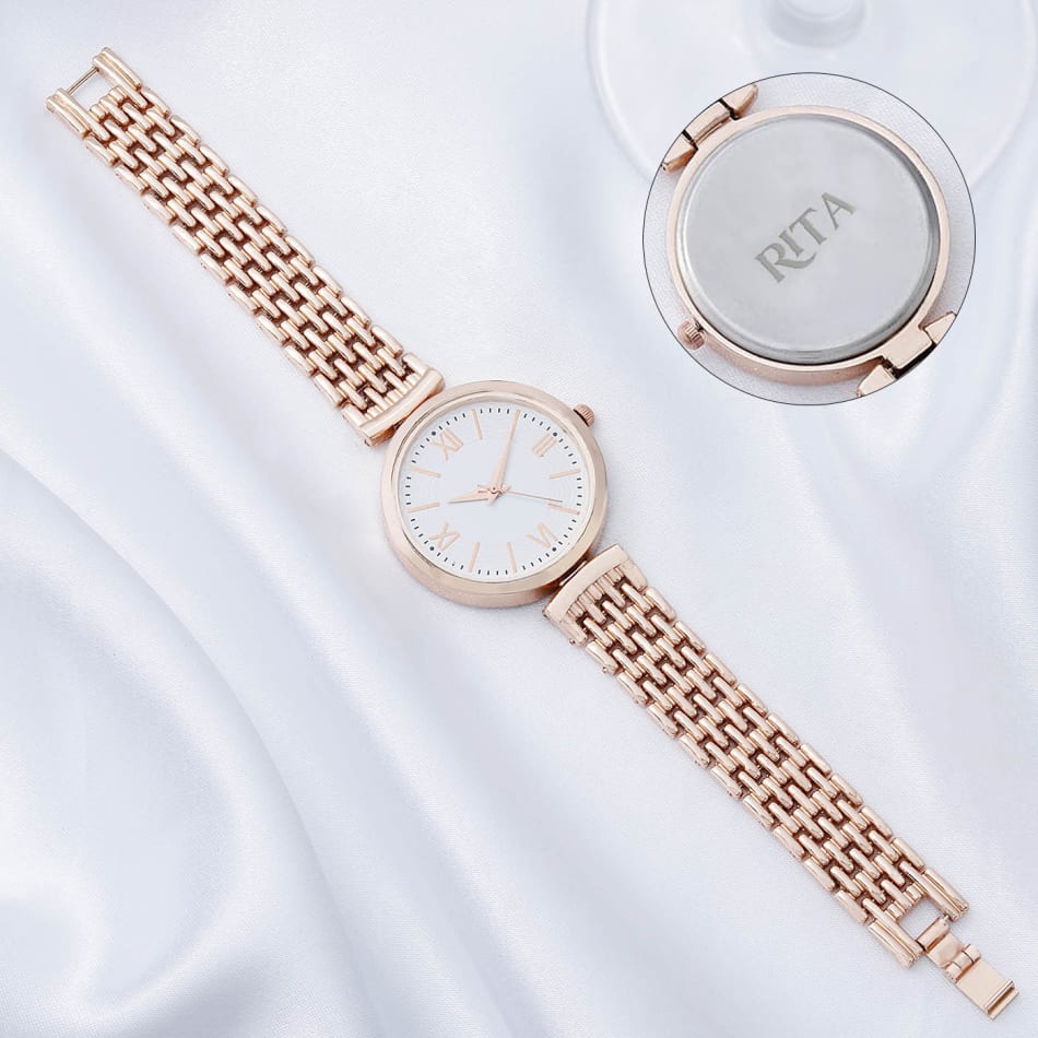 Womenswatches|women's Quartz Watch Set With Jewelry - Butterfly Leather  Strap, 6pcs Gift