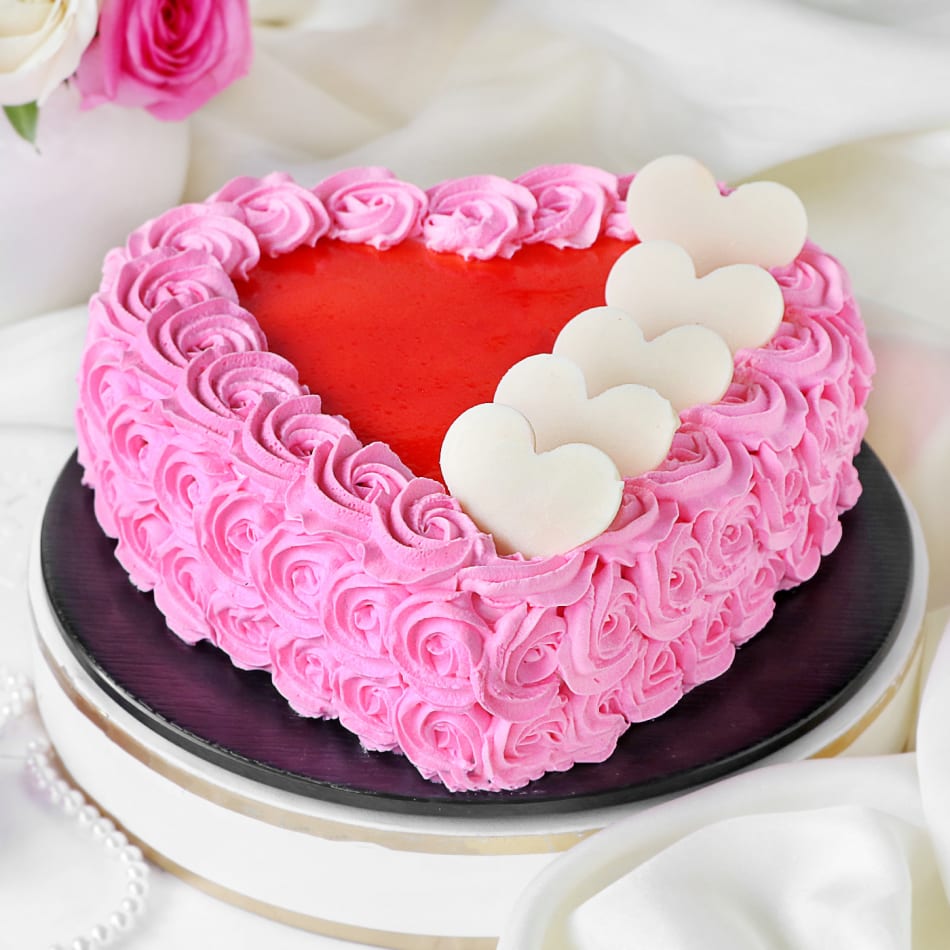 Heart Shape White Birthday Cake 3D Model - TurboSquid 1813382