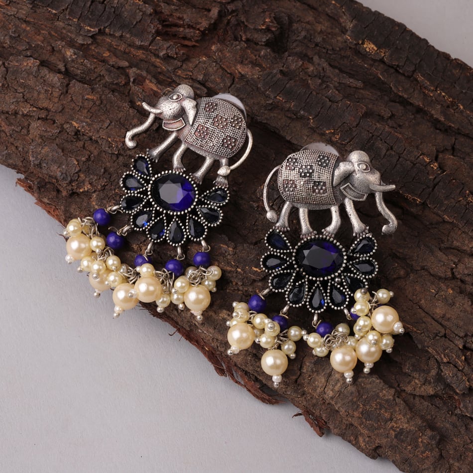 Beads N Frills Earrings: Gift/Send Rakhi Gifts Online JVS1204059 |IGP.com