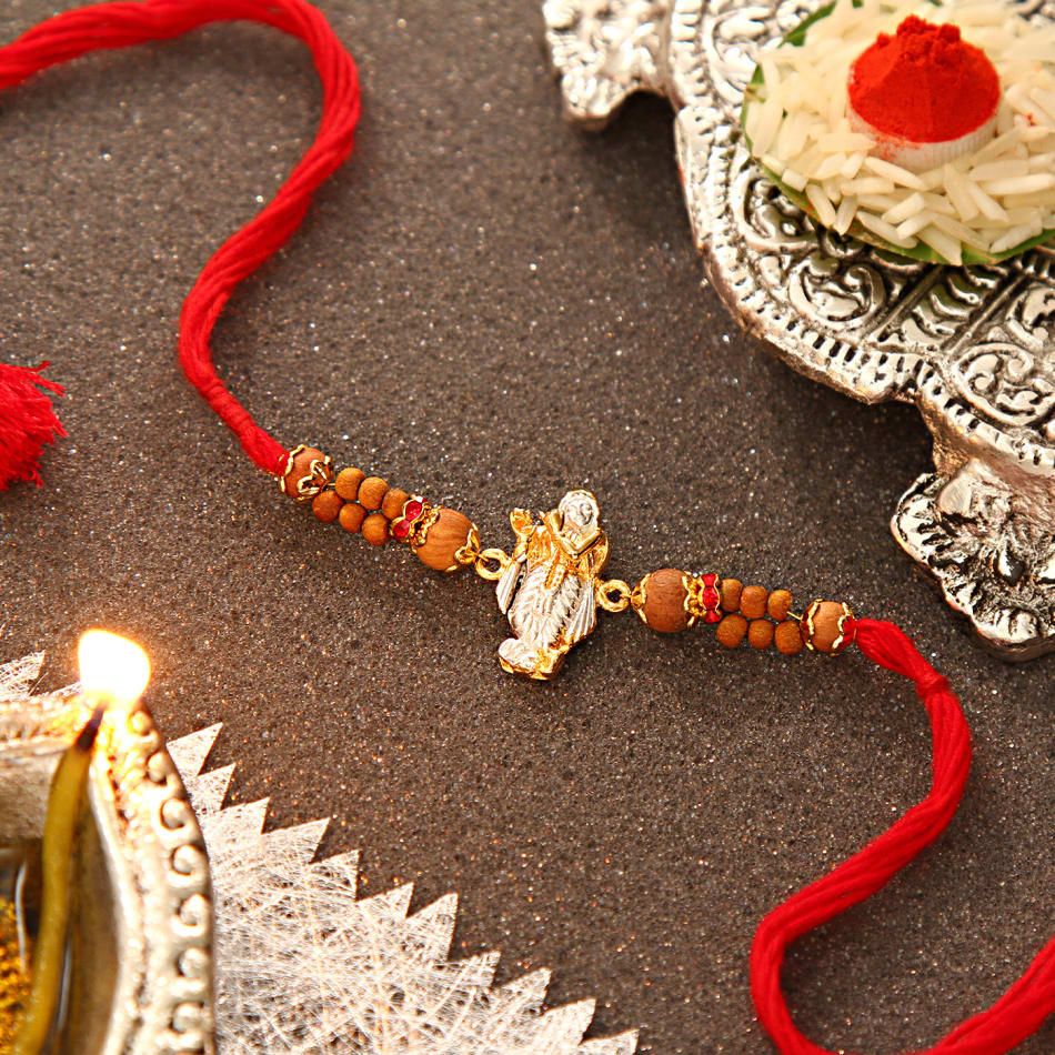 Shree Krishna Silver Rakhi: Gift/Send Rakhi Gifts Online L11036511 ...