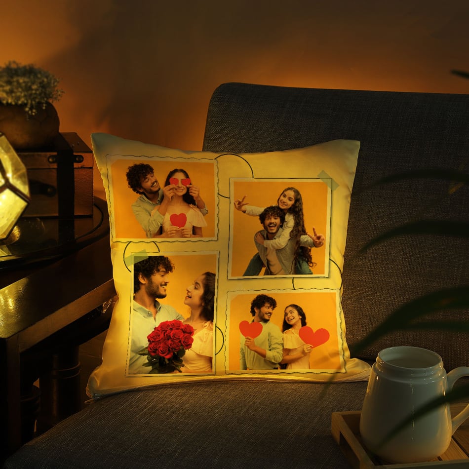 Valentine Personalised Cushions  Personalised Pillows for Valentine's Day  Online to India - MyFlowerTree