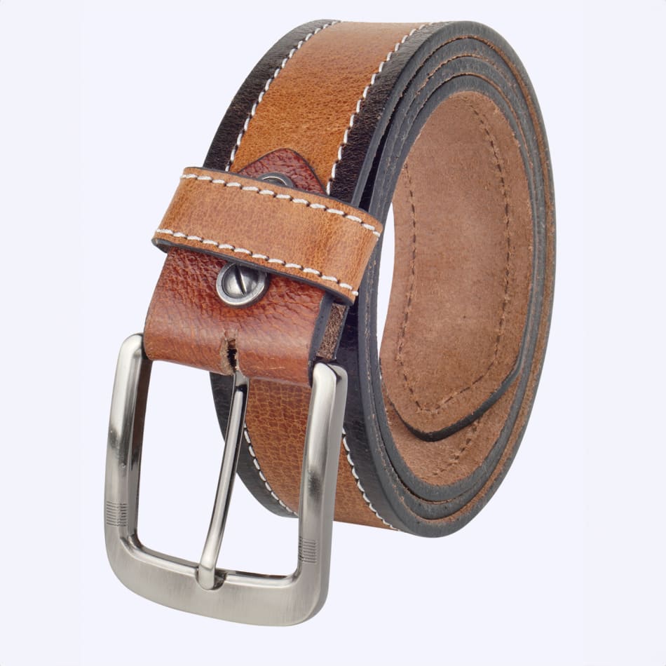 Stylish Men's Leather Belt Tan