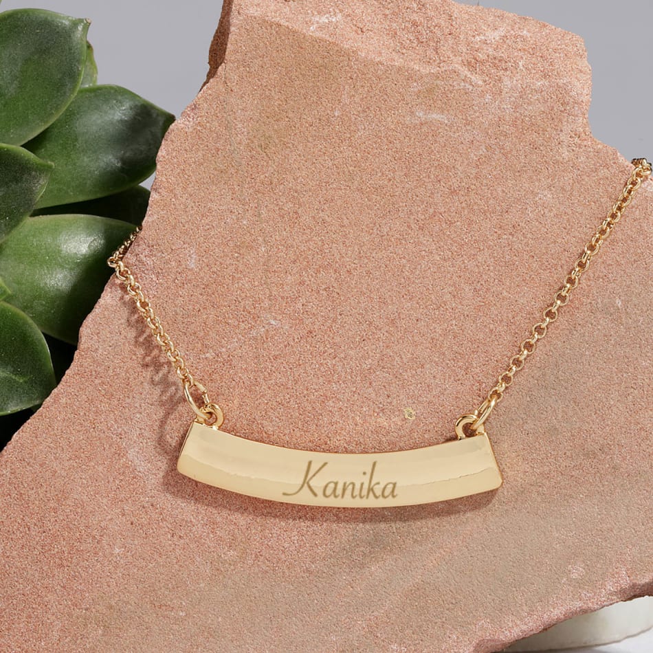 Stylish Personalized Necklace: Gift/Send Rakhi Gifts Online