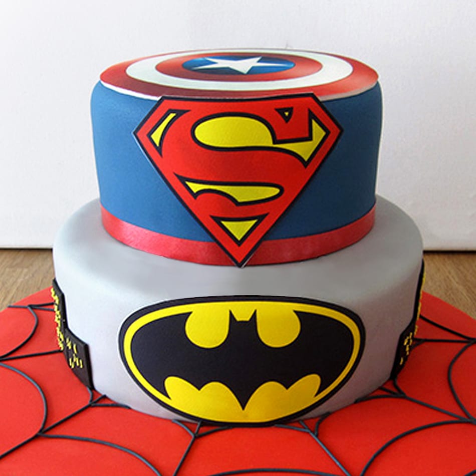 Order Super Hero Birthday Fondant Cake 3.5 Kg Online at Best Price, Free  Delivery|IGP Cakes