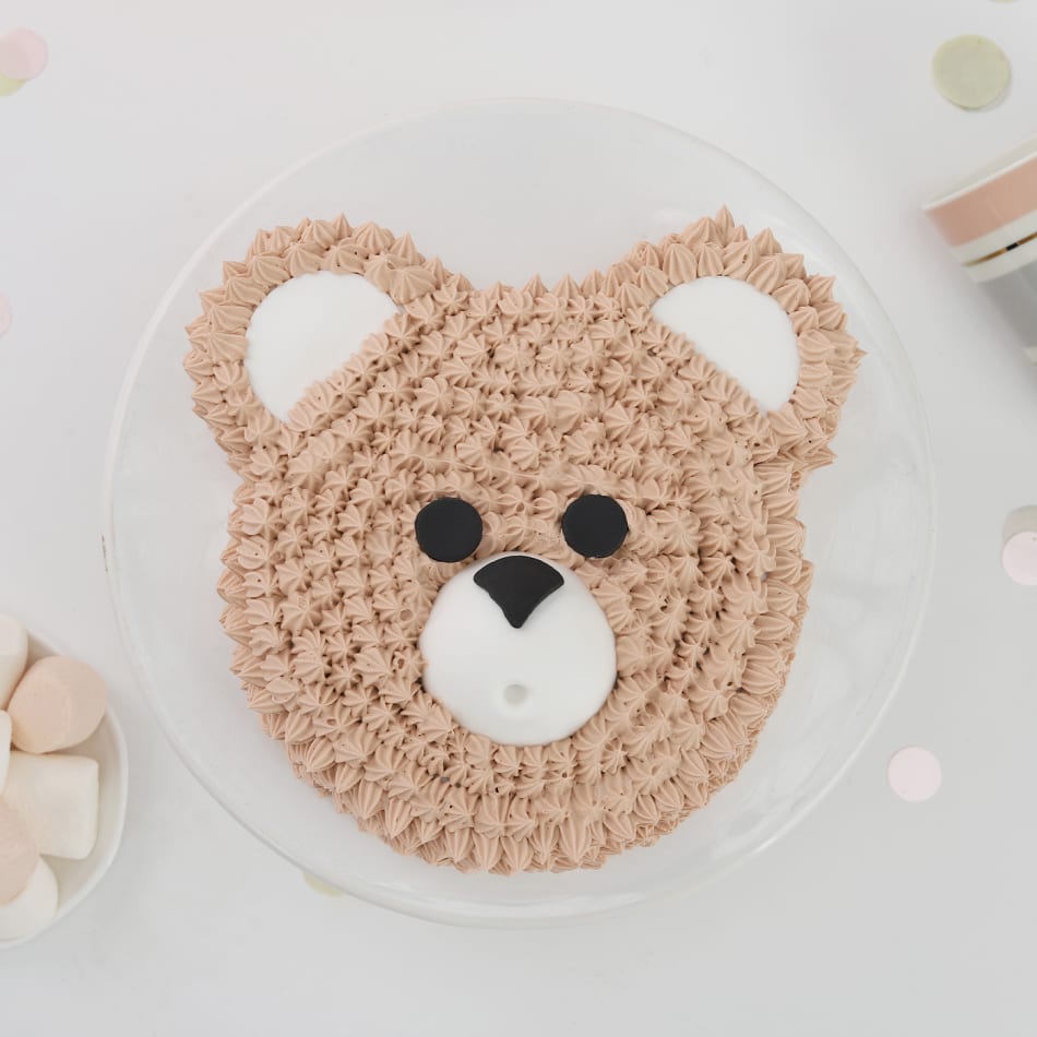 Autumn / Fall Teddy Bear 1st Birthday Cake | Little Hill Cakes