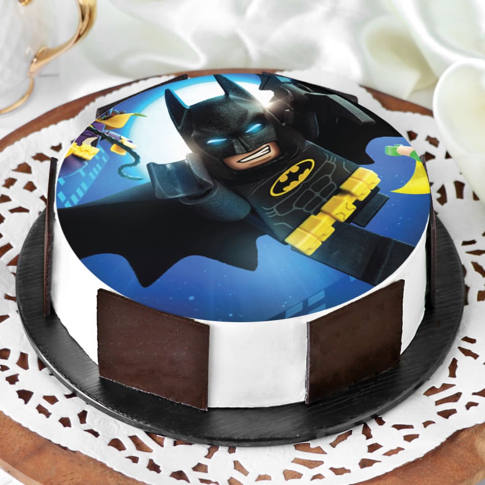 Batman 8in Round Logo Edible Cake Topper Image ABPID07536 - Walmart.com
