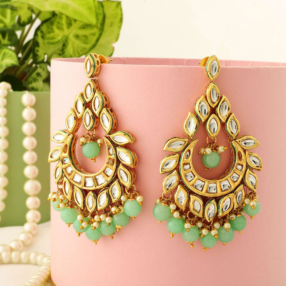 Traditional Kundan Jhumka Earrings: Gift/Send Jewellery Gifts ...
