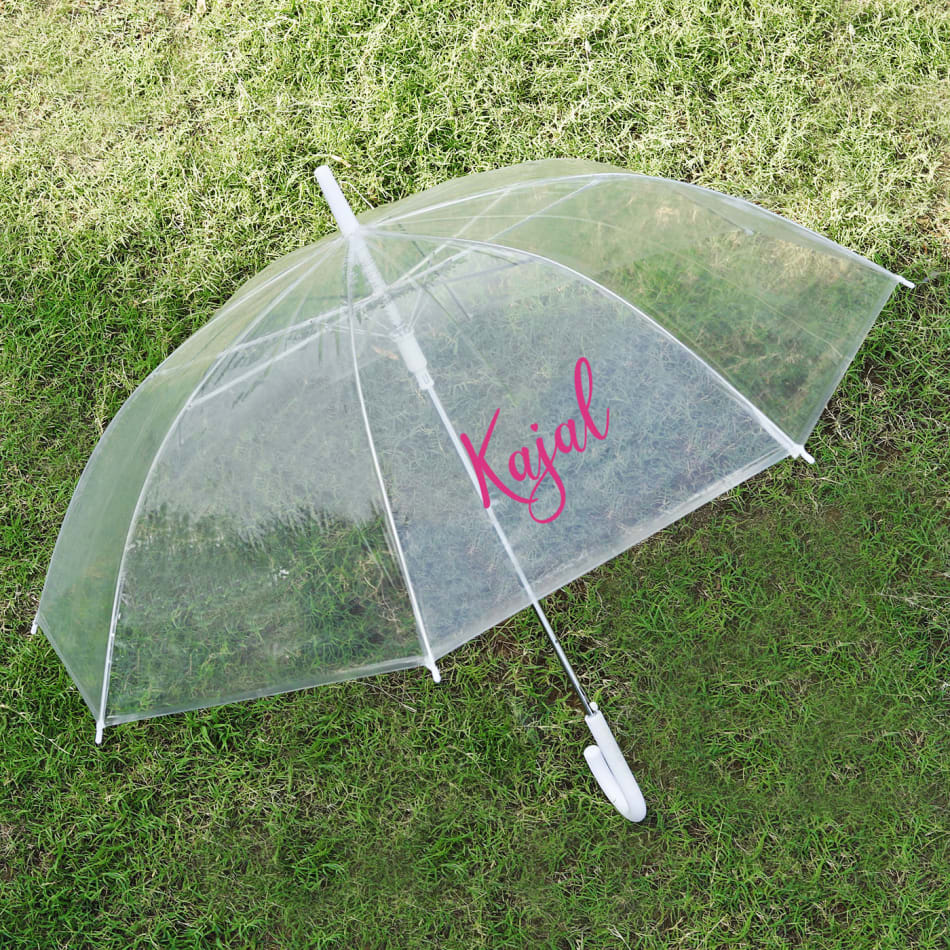 Transparent Personalized Umbrella For Her