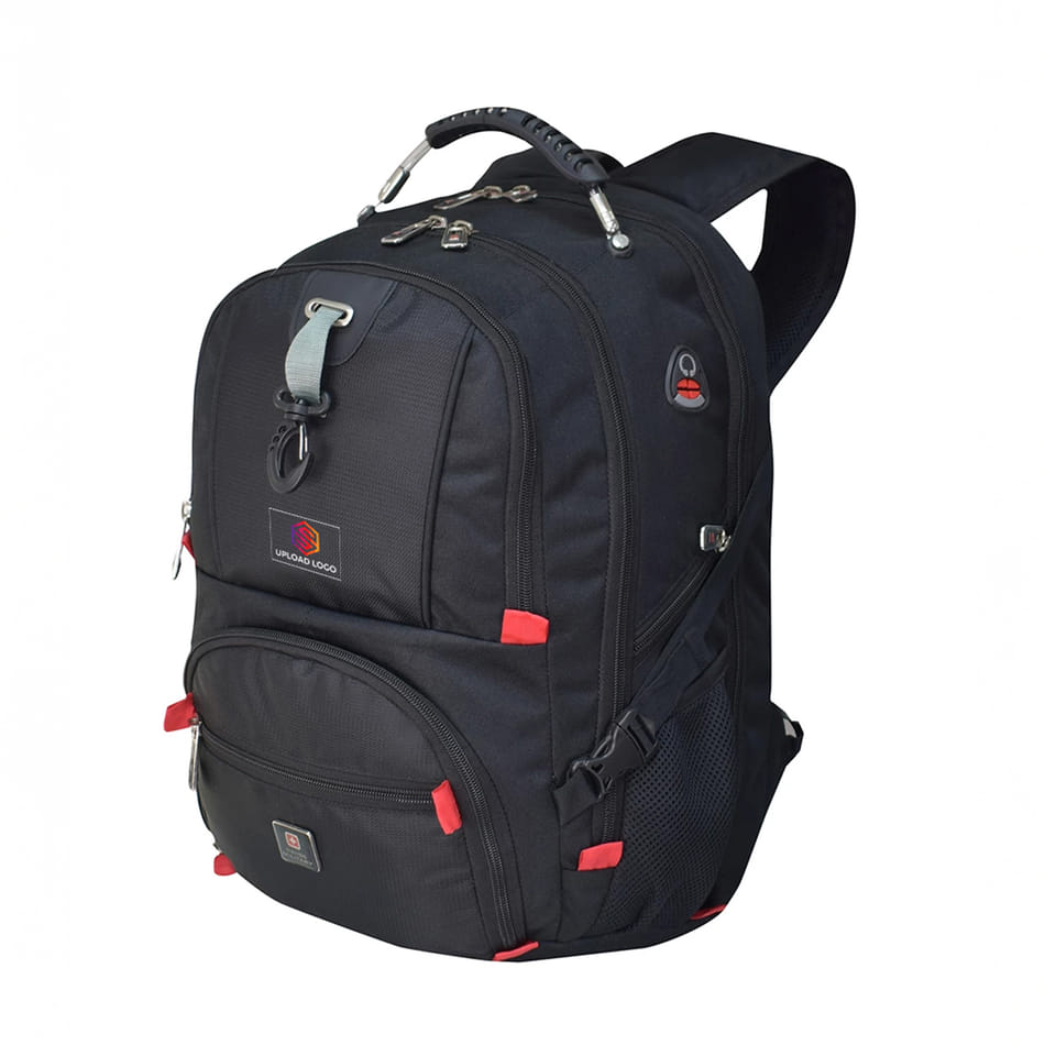 KEOFID 17 Inch Laptop Backpack With USB Port - Water-Resistant Travel Bag For Men & Women, Black