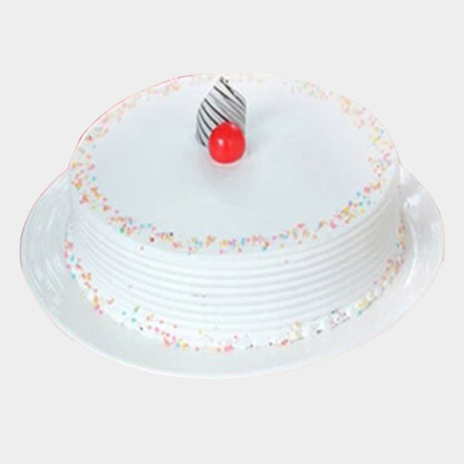 Veg Round Vanilla Flavour Rainbow Cake (1Kg) in Rampur at best price by  King Star Bakery - Justdial