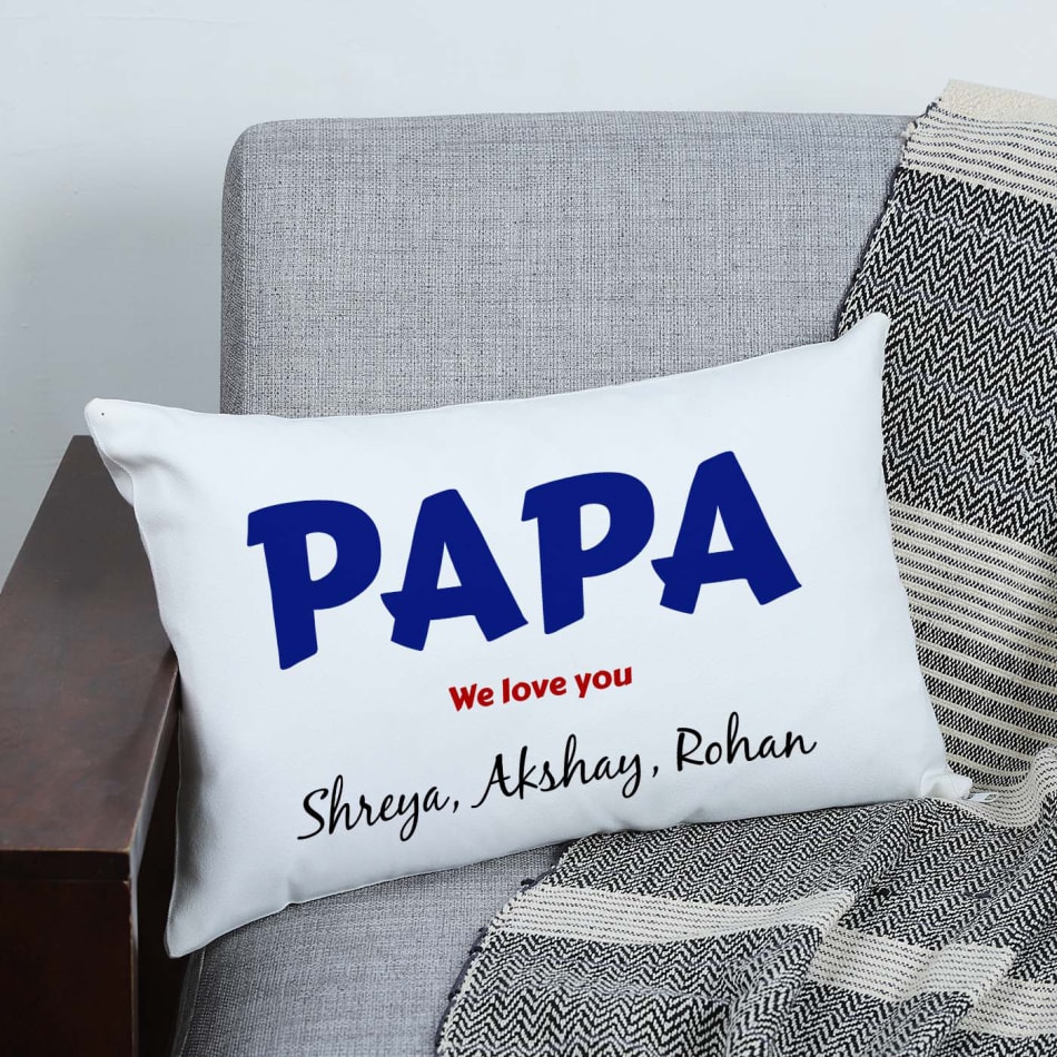 We Love You Papa Personalized Pillow: Gift/Send Home and Living ...