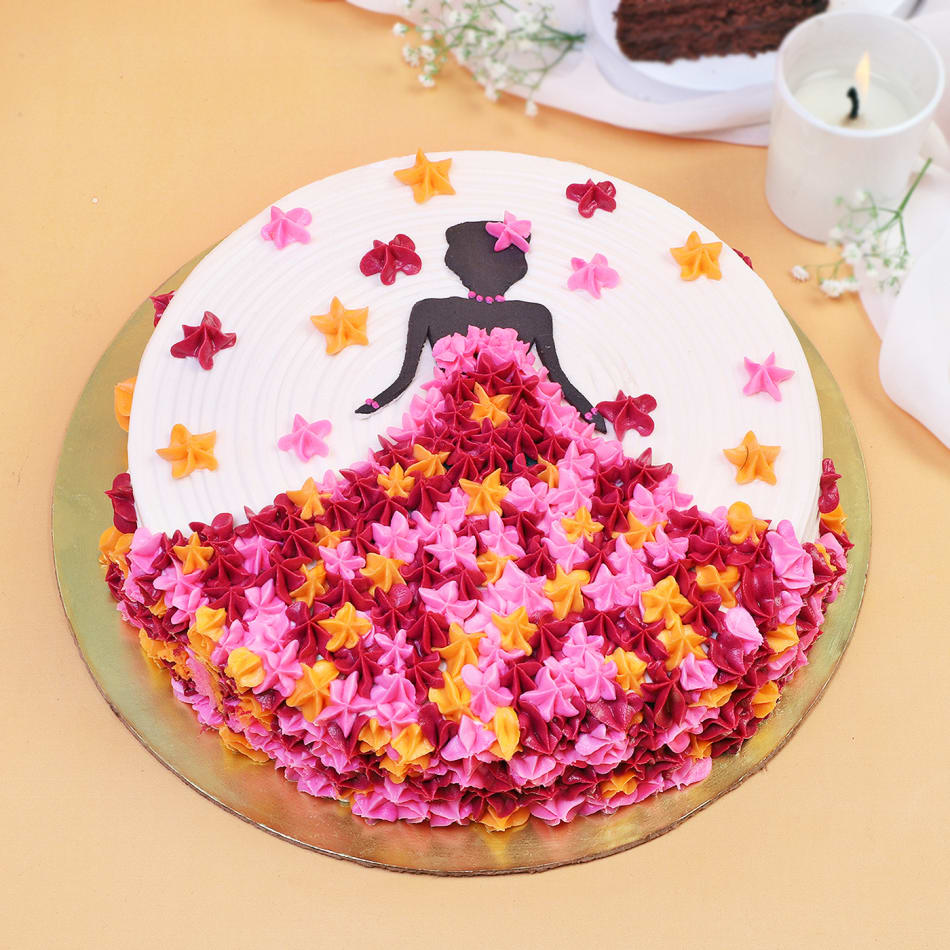 Dress cake | Cake designs birthday, Cake designs, Cake