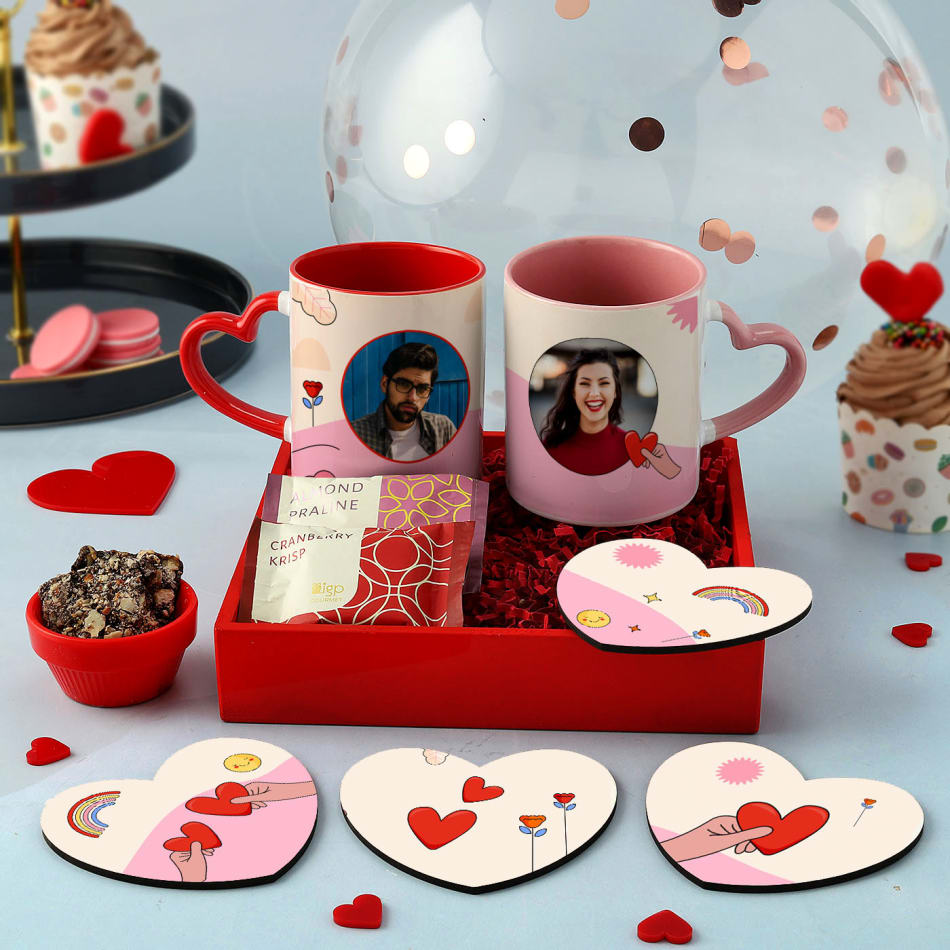Personalised Photo Mugs (Black) | Couple Photo Gifts Online