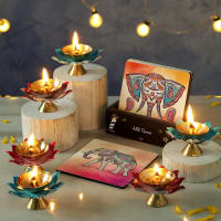 decorative metal diyas