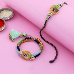 Maroon Color Thread.,Modèles Multicolores et Multiples 14 Stone Rakhi Thread Raksha Bandhan Cadeau pour Votre Brother WhopperIndia Set of Two Rakhi 