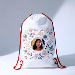 Picture Bloom - Drawstring Bag - Personalized