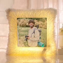 Suave Snuggler - Personalized LED Fur Cushion