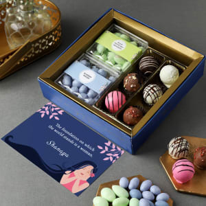 Dragees And Truffes Women's Day Gift Pack With Personalized Card