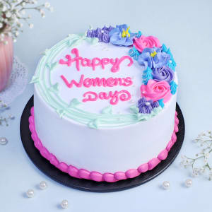 Happy Women's Day Fresh Cream Cake (Half kg)