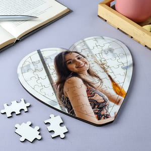 Loving Personalized Wooden Jigsaw Heart 
