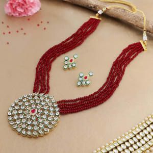 semi precious kundan jewellery