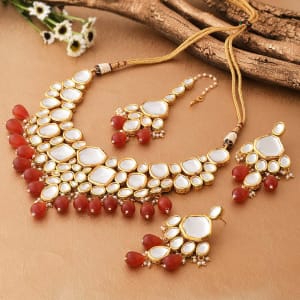 red necklace set online