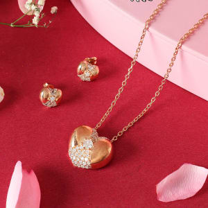 rose gold pendant set with price