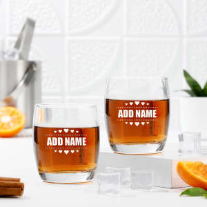 personalized whiskey glasses set of 2