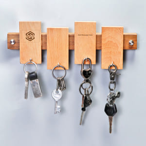 Wooden Key Holder Customized with Logo 