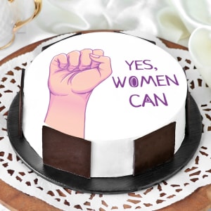 Yes Women Can Photo Cake (Half Kg)