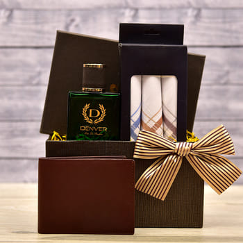 Mens Perfume With Handkerchief Set And Wallet In Gift Box Gift Send Fashion And Lifestyle Gifts Online L Igp Com