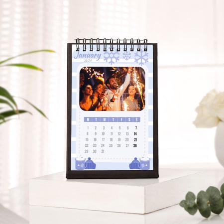 Tabletop Calendar with Clock  Company Promotional Gifts
