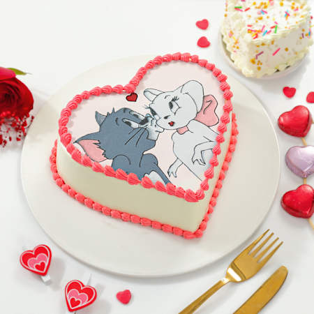 Adorable Valentines Day Heart Cake 400 Gms-picture-32
