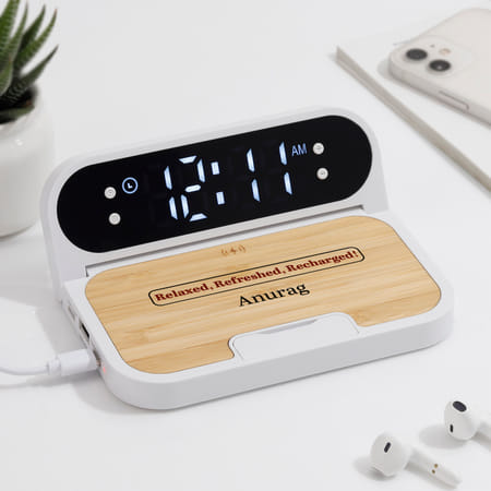 Bamboo Top Personalized Wireless Charger-picture-30