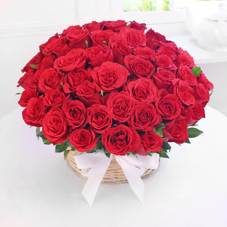 Basket of 50 Red Roses-image-19