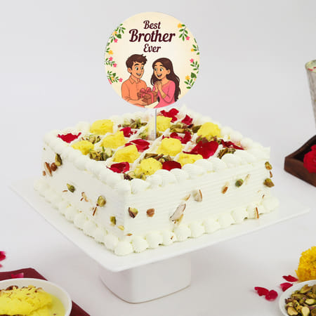 Best Brother Ever Square Rasmalai Cake-picture-27