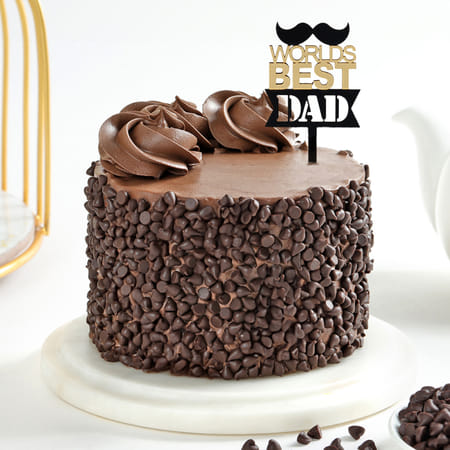 Best Dad Choco Chip Truffle Cake (300 Gms)-picture-33