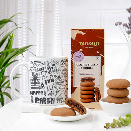 Birthday Bliss Personalized Mug With Cookies Combo