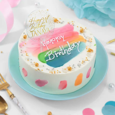 Birthday Delight Personalized Rainbow Cake (450 g)-picture-39