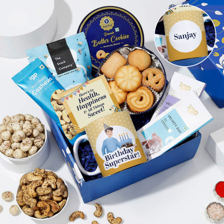 Birthday Superstar Personalized Appetizing Hamper-image-45