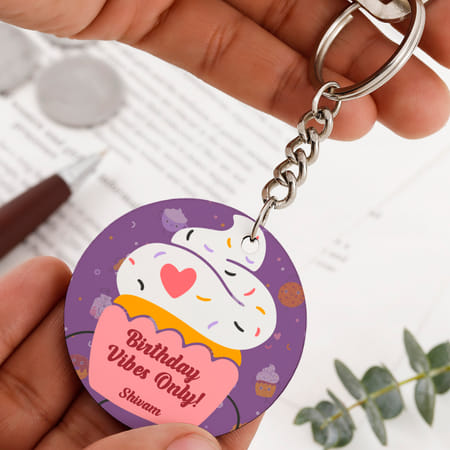 Birthday Vibes Personalized Keychain-image-35