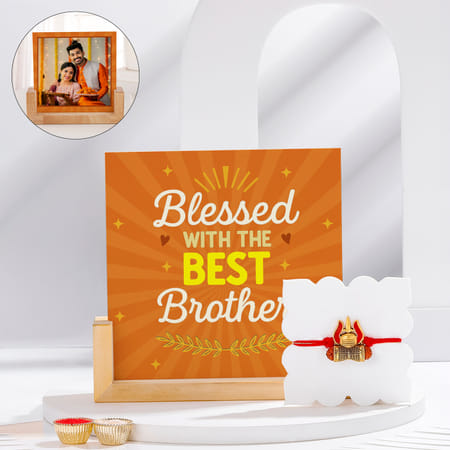 Blessed Brother Personalized Rakhi Gift Combo-image-18