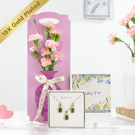 Blooming Grace And Emerald Glow Gift Combo-picture-35