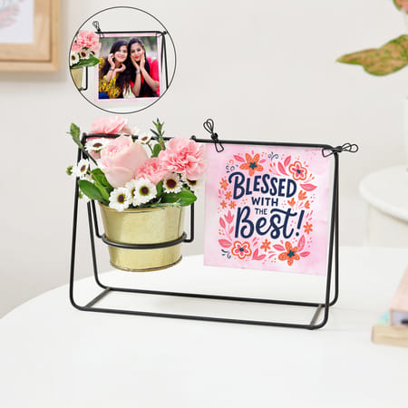 Blooming Happiness Personalized Swing Planter For Sister-image-5