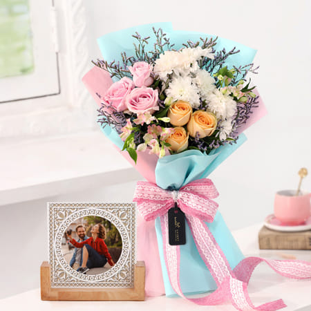 Blossoming Love Personalized Frame With Blooms-picture-17