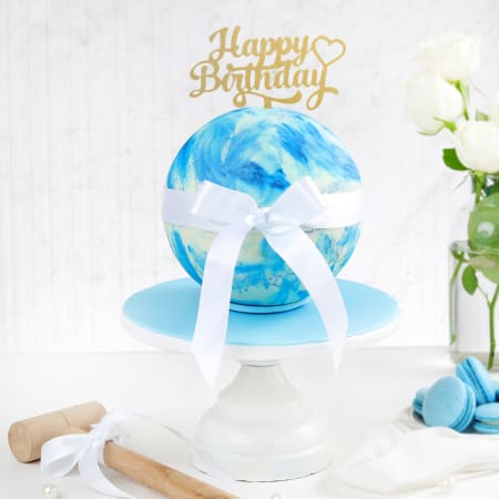 p blue chocolate pinata ball cake for birthday 750 grams 146283 m